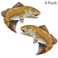Red Drum, Redfish stickers 12 inch, 4 pack.