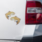 Red Drum, Redfish stickers on a truck.
