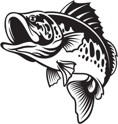 Customizable Smallmouth Bass fishing decal for cars, available in 14"-70". Perfect cool fish stickers for any vehicle or boat.