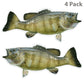 Smallmouth Bass 14 inch 4 sticker pack.