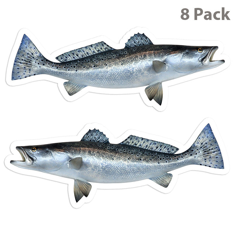 Spotted Seatrout 5 inch 8 sticker pack.