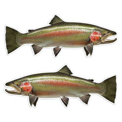 Steelhead Trout 14 inch stickers left and right facing.