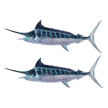 Striped Marlin large decals left facing x 2.