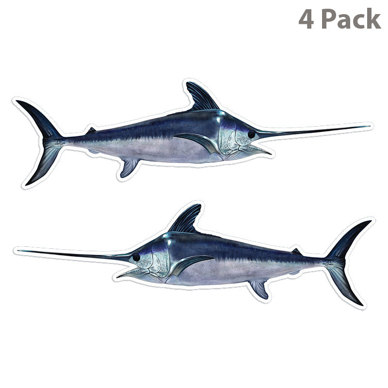 Swordfish 14 inch 4 sticker pack.
