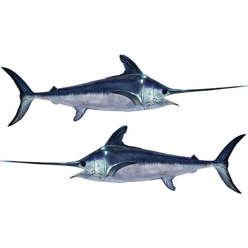 Swordfish large decals left and right facing.