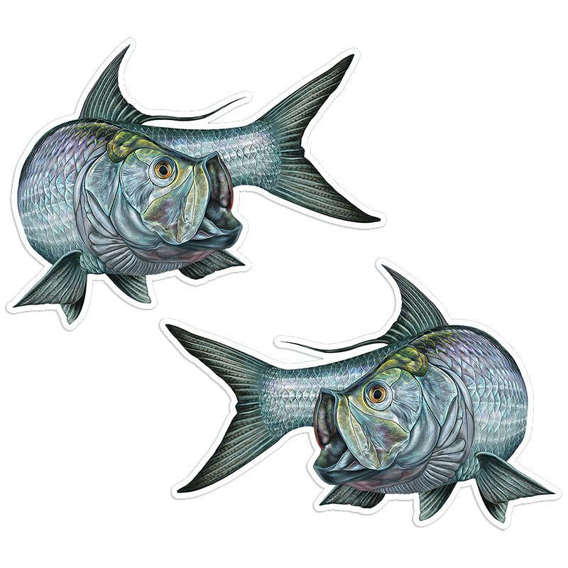Tarpon stickers 7.5 inch, left and right facing.