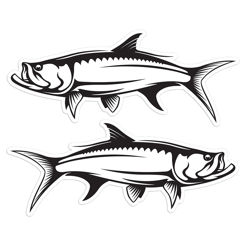 Tarpon 8 inch stickers left and right facing.