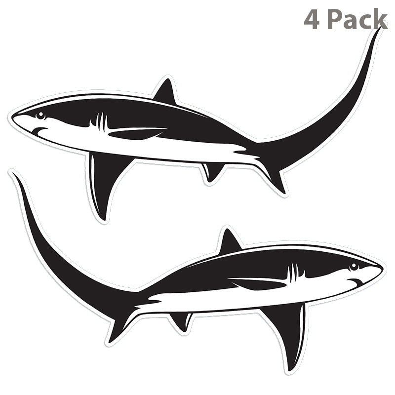 Thresher Shark 14 inch 4 sticker pack.