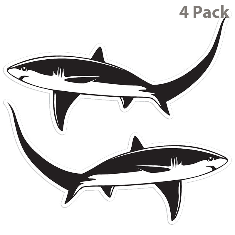 Thresher Shark 8 inch 4 sticker pack.