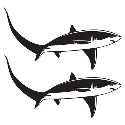 Thresher Shark decals right facing x 2.