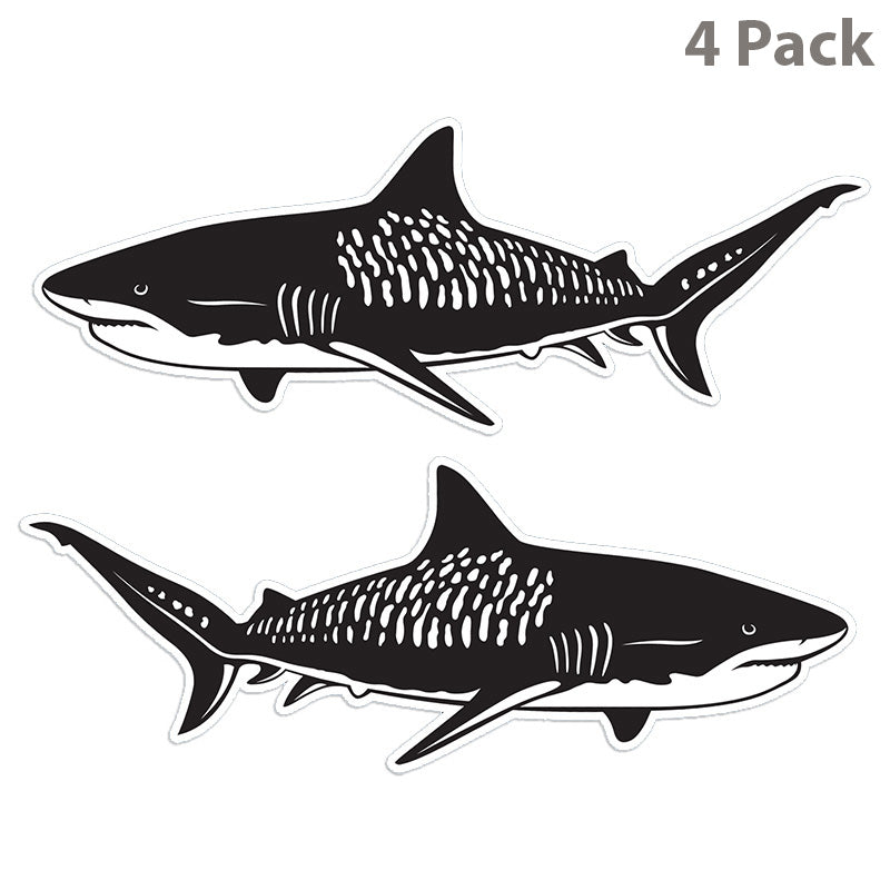 Tiger Shark 14 inch 4 sticker pack.
