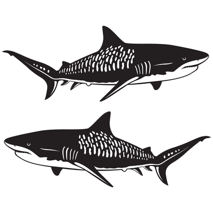 Tiger Shark Decals left and Right facing.