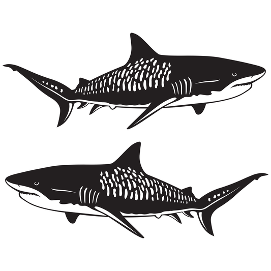 Tiger Shark Decals left and Right facing.
