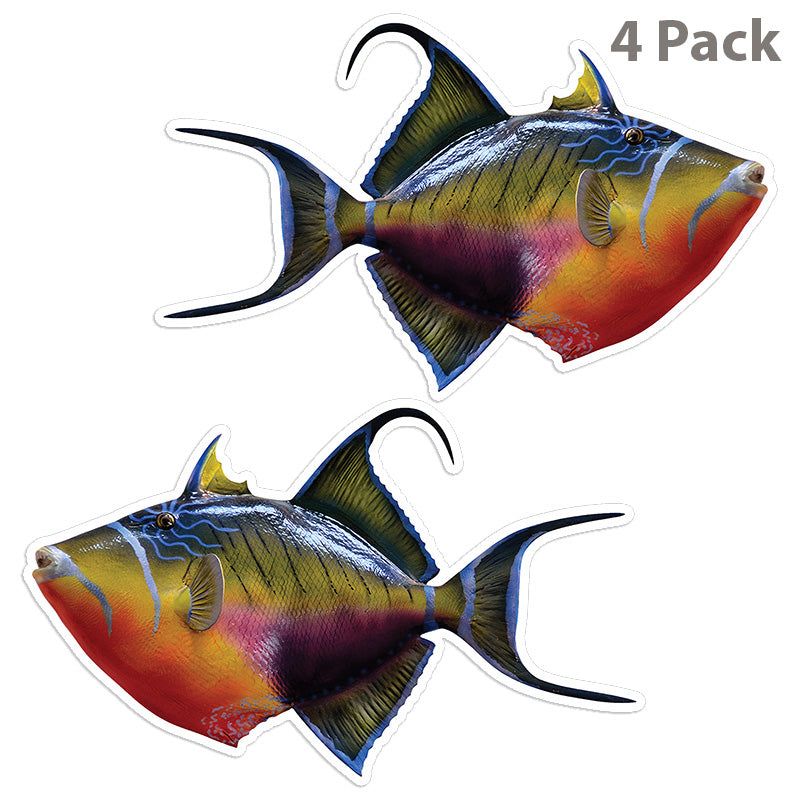Triggerfish 8 inch 4 sticker pack.