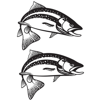 Trout decal right facing.