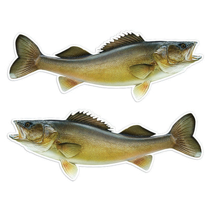 Walleye 14 inch stickers left and right facing.