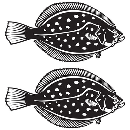 Winter Flounder decal right facing.