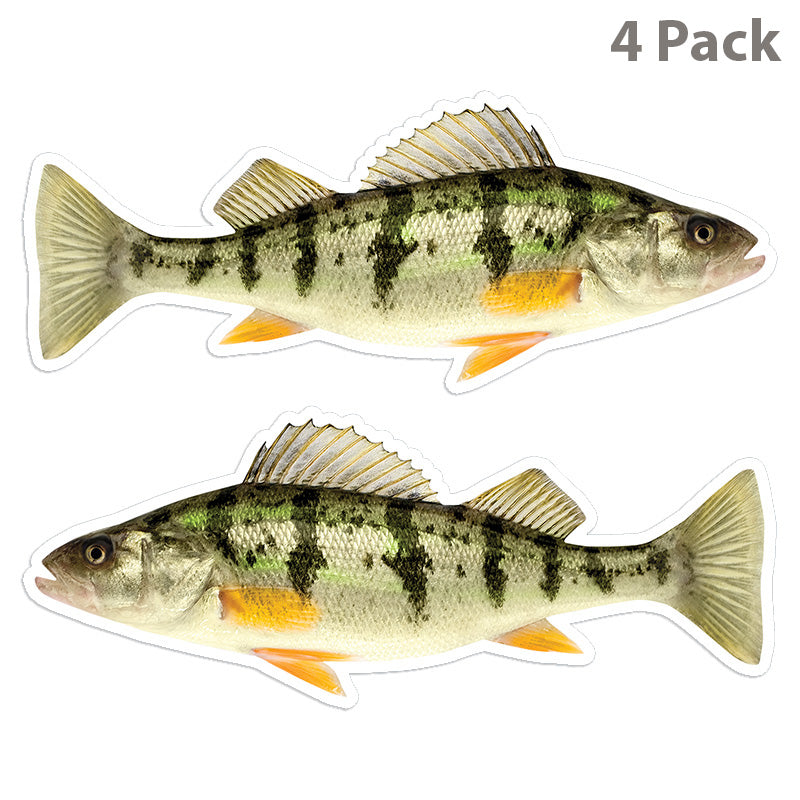 Yellow Perch 8 inch 4 sticker pack.
