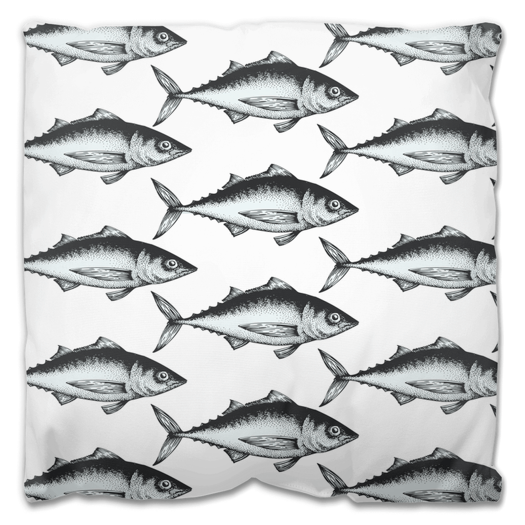 Sardine | Outdoor Pillow | White