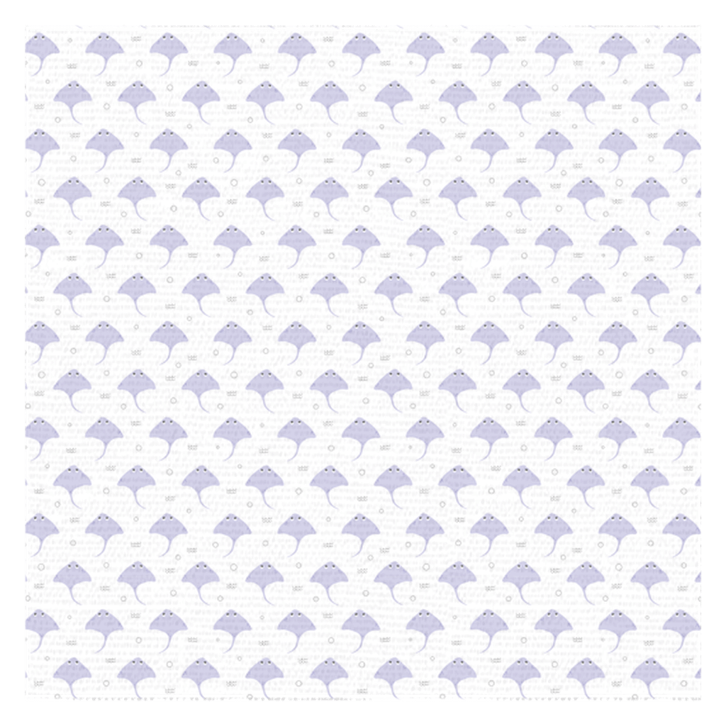 Purple Stingray tablecloth with aquatic-themed design features a pattern of elegant purple stingrays, perfect for dining room or outdoor tables.