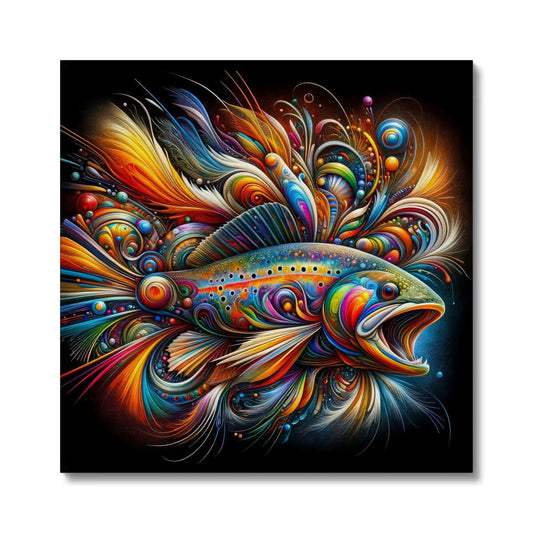 Brook Trout Abstract | Wrapped Canvas Print