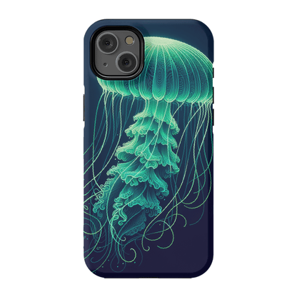 Glowing Green Jellyfish | Phone Case