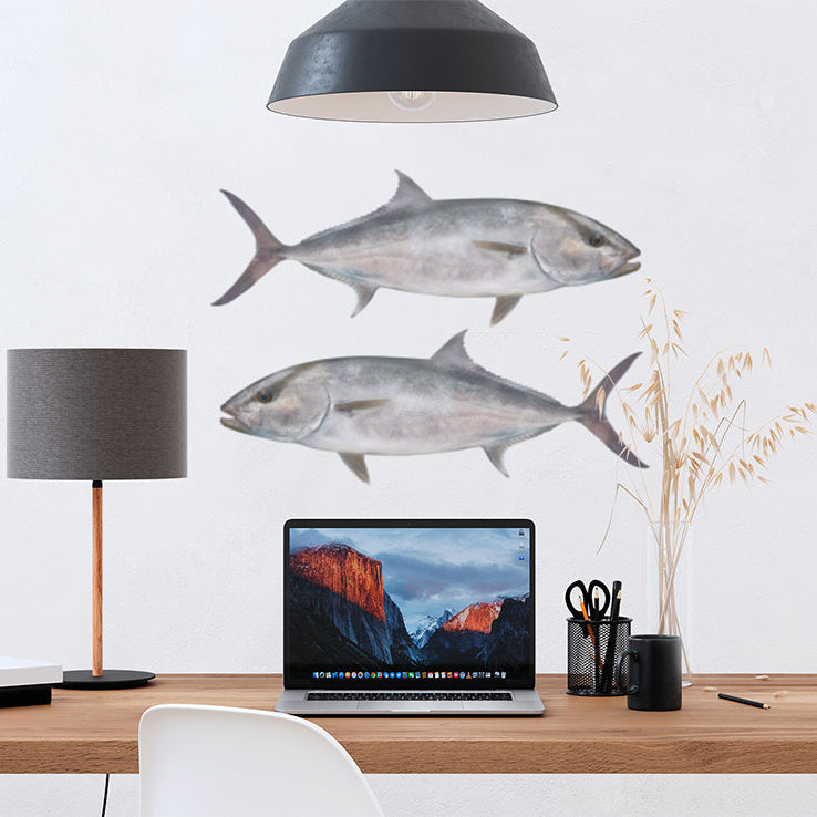 Amberjack Wall Decals on a wall in a trendy home office.