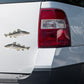 Atlantic Cod stickers on a truck.