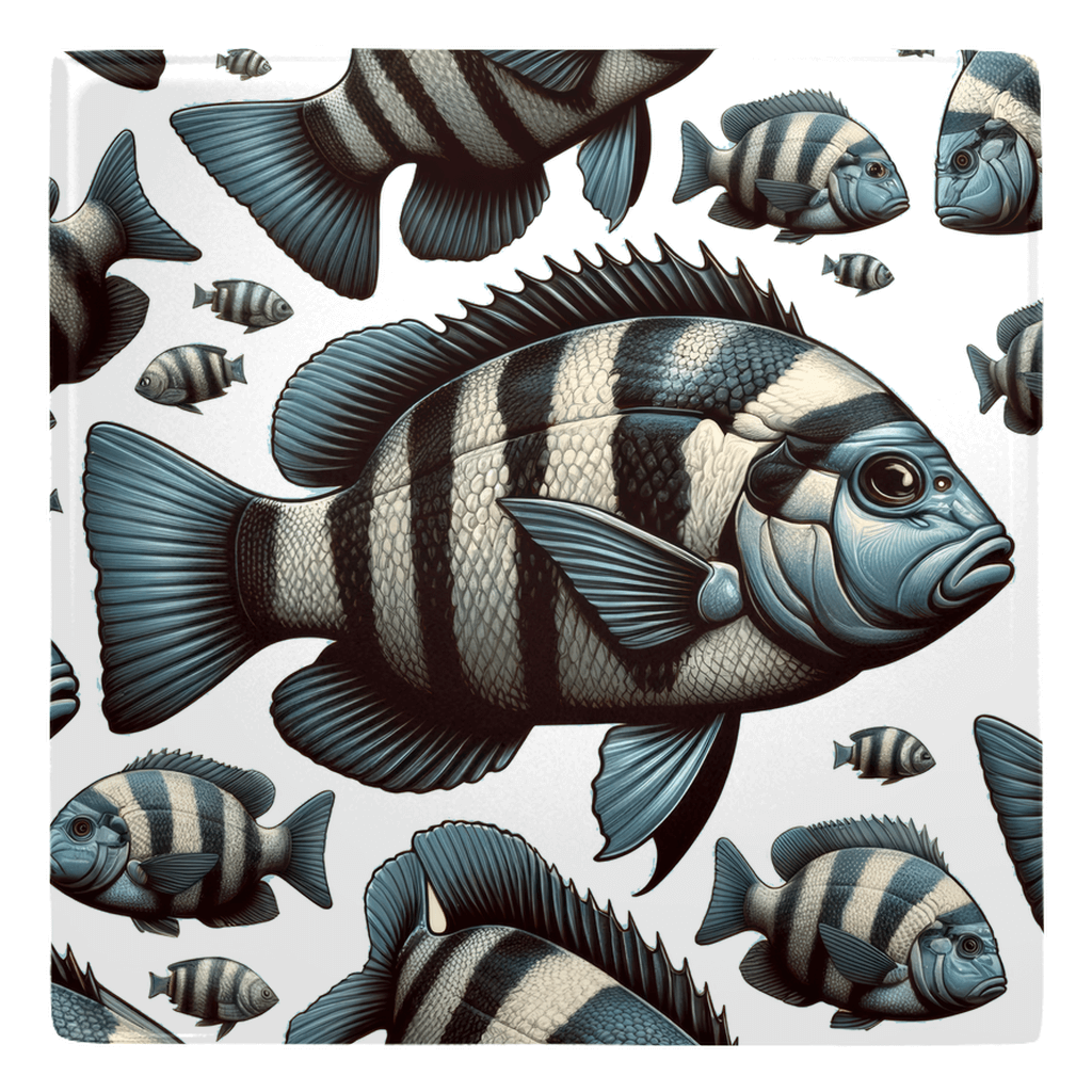 Sheepshead fish shaped magnets in 5 pack for fun kitchen decor.