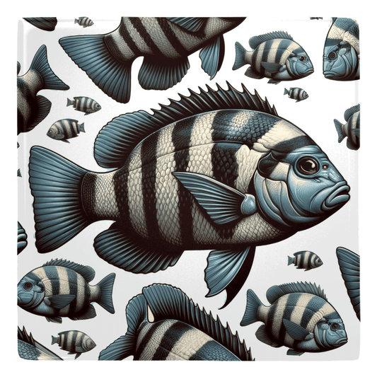 Sheepshead fish shaped magnets in a 5 pack for fun kitchen décor.