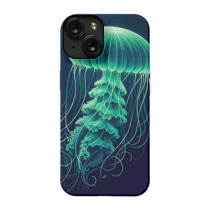 Glowing Green Jellyfish | Phone Case