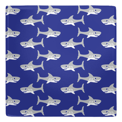 Cute shark design on a metal magnet from the 5-pack, perfect for adding fun fridge magnets to your kitchen or workspace.