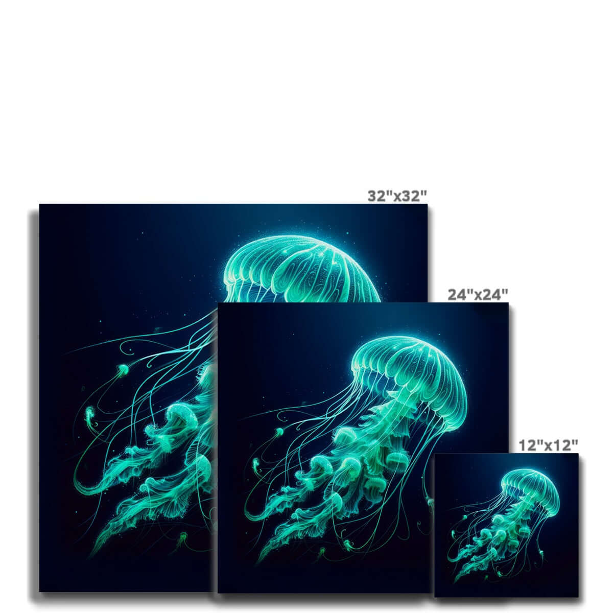 Glowing Jellyfish | Wrapped Canvas