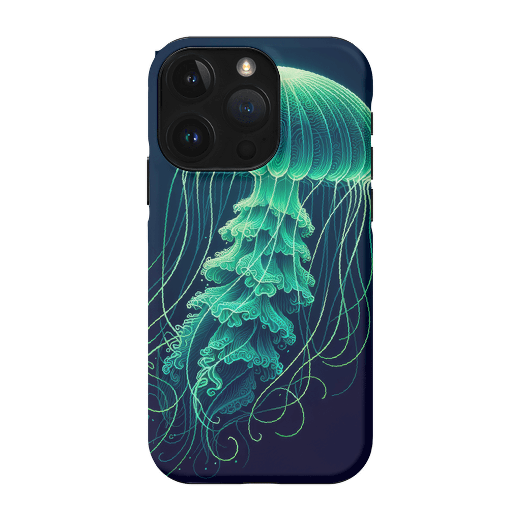 Glowing Green Jellyfish | Phone Case