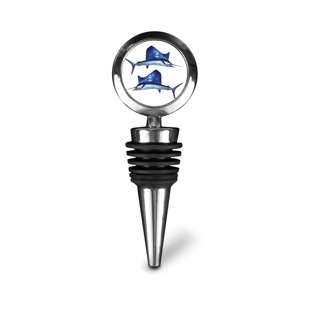 Sailfish bottle stopper made of durable zinc alloy with a unique design. Perfect for weddings and housewarming gifts.