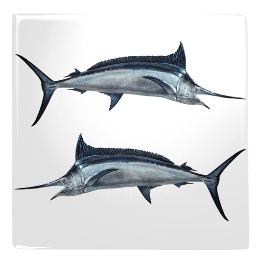 "Big Game Fish Metal Magnet featuring sleek fish décor for fridge display"