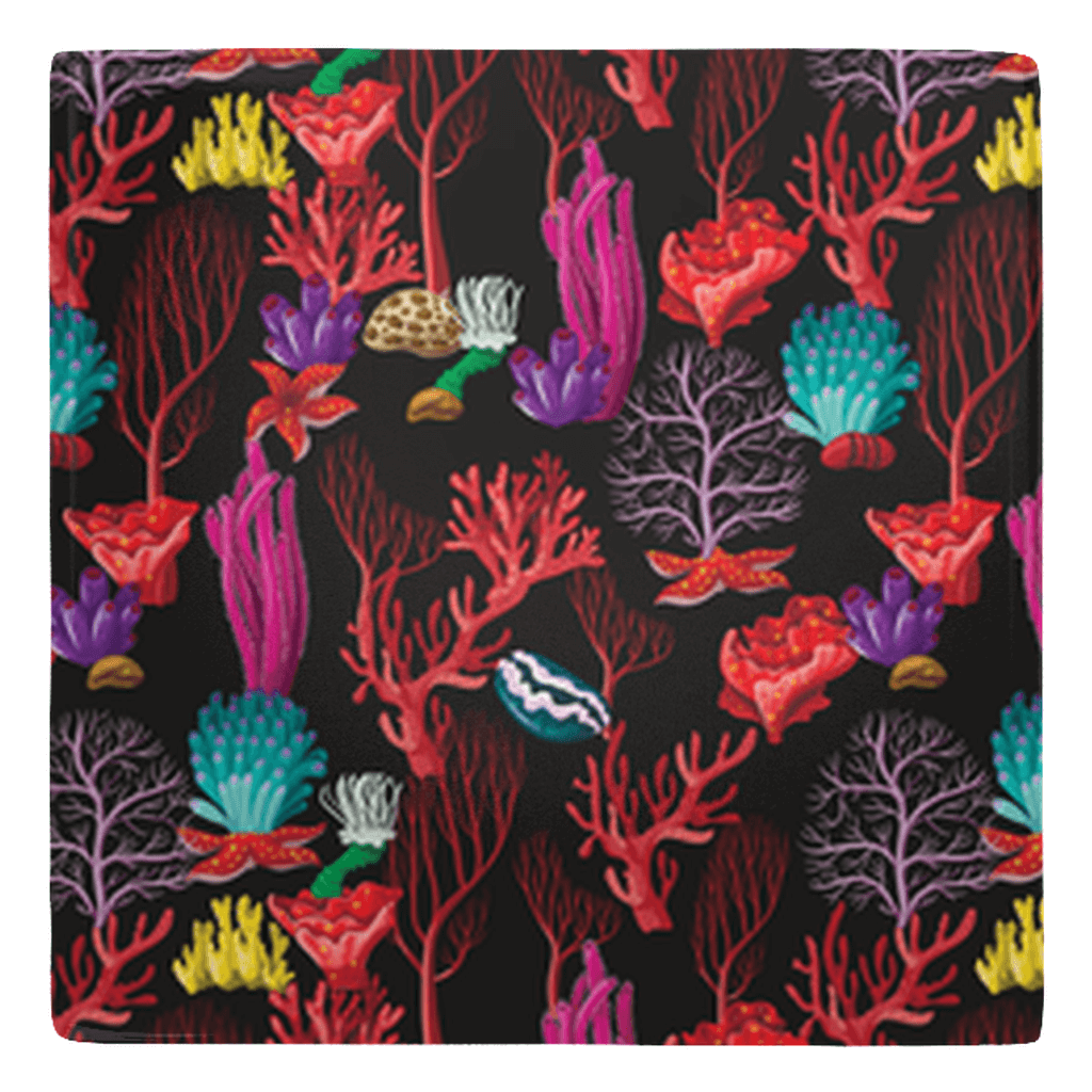 Vibrant colorful coral design on a metal magnet, perfect for adding a splash of fish décor to your home or office.