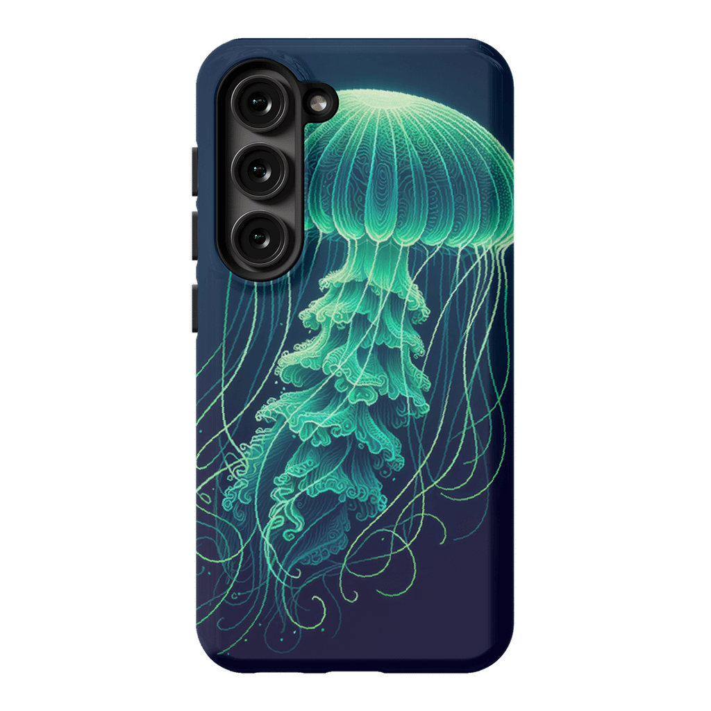 Glowing Green Jellyfish | Phone Case