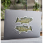Smallmouth Bass stickers on a laptop.