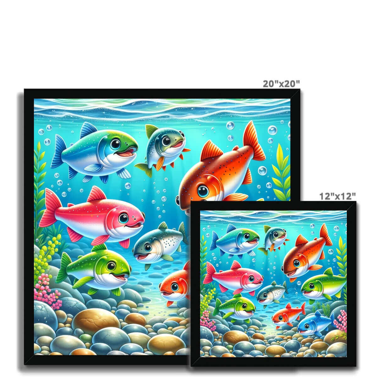 Salmon Children's Design | Framed Print