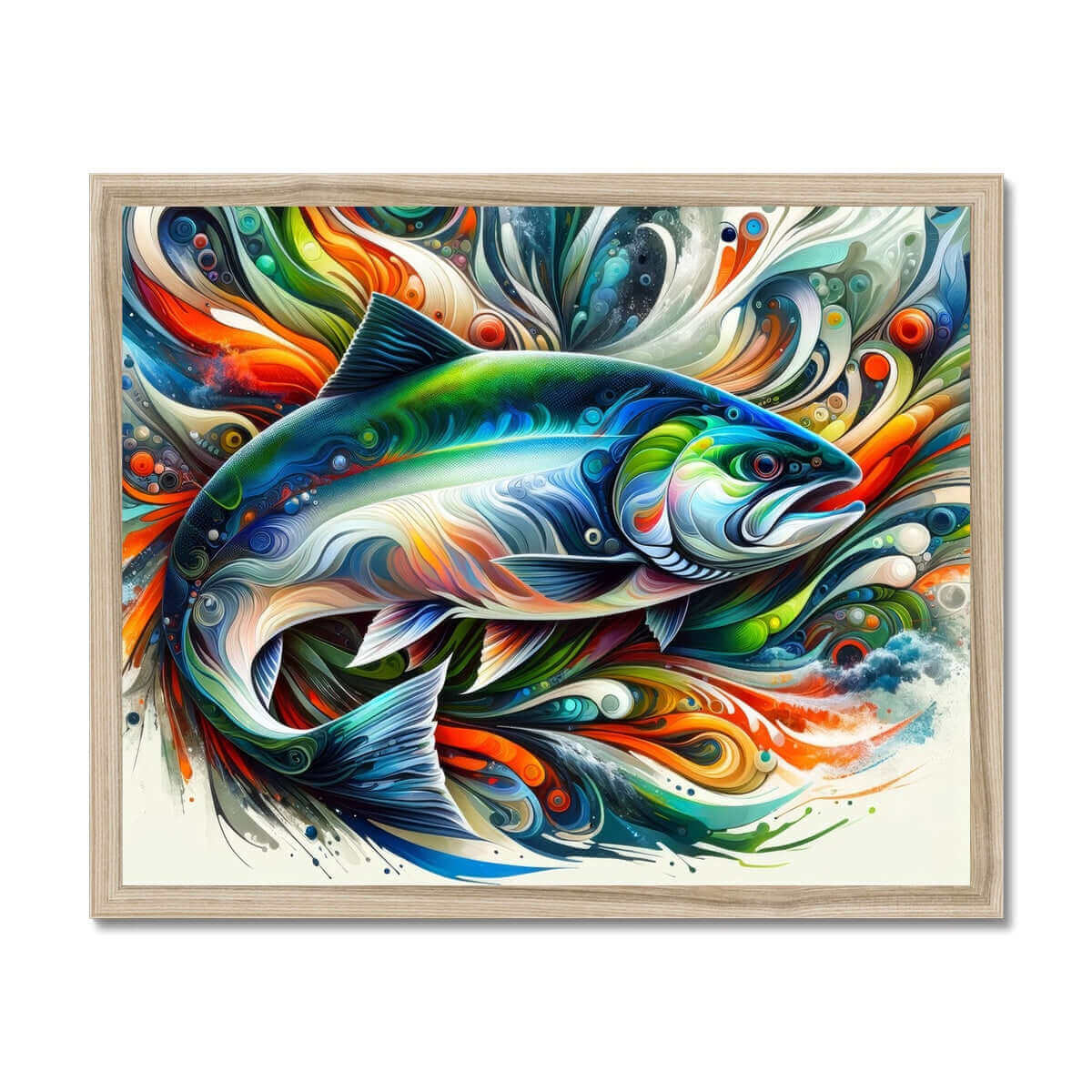 Salmon Abstract Art | Framed Print