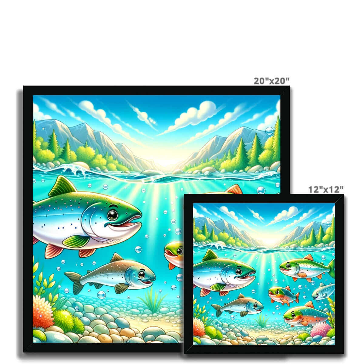 Salmon Children's Design | Framed Print