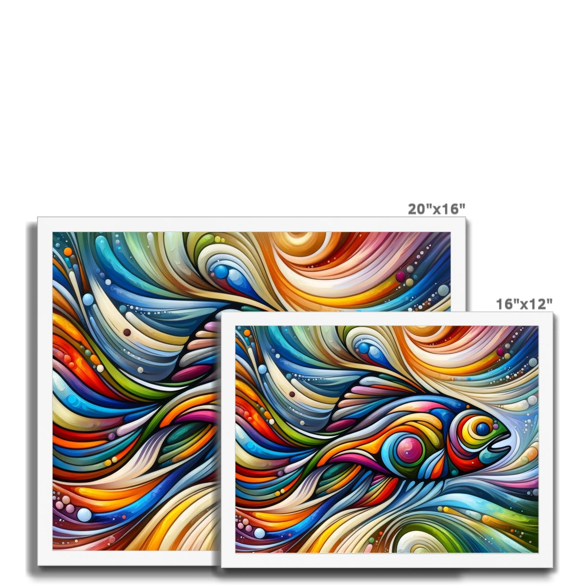 Trout Abstract Art | Framed Print