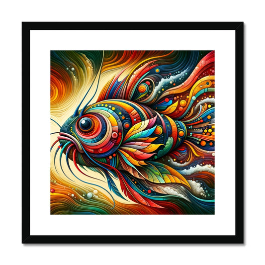 Catfish Abstract | Framed and Mounted Print