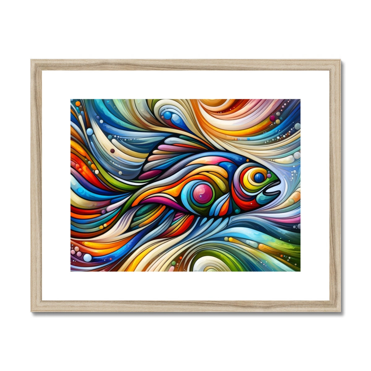 Trout Abstract Art | Framed and Mounted Print