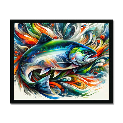 Salmon Abstract Art | Framed Print