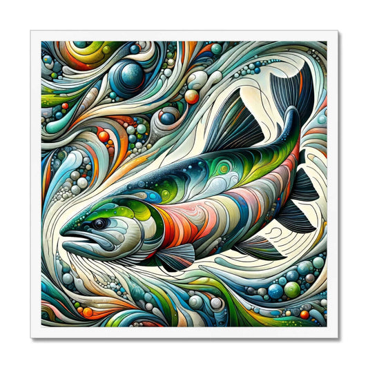 Salmon Abstract Art | Framed Print