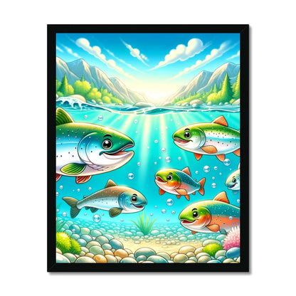 Salmon Children's Design | Framed Print