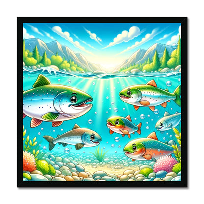 Salmon Children's Design | Framed Print