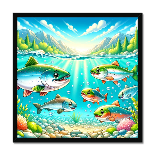 Salmon Children's Design | Framed Print